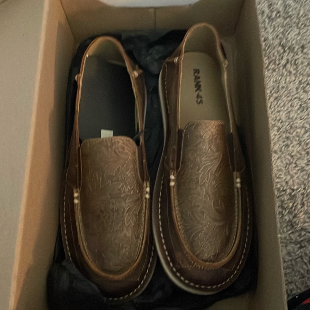 Brand new with tags on rank 45 loafers